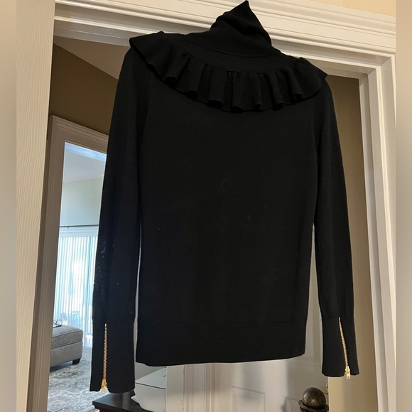 J. Crew Tippi Ruffle Turtleneck Sweater In Black, XS - Picture 5 of 5